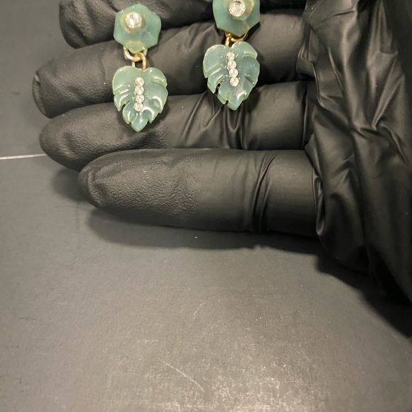 Dangle earrings resin and rhinestone - Picture 4 of 4